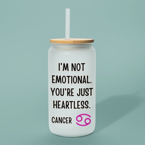 Funny Cancer Tumbler, Zodiac Sign Gift for June July Birthday, Horoscope Cup - Picture 6 of 7